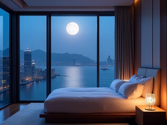 바다가 보이는 아늑한 침실