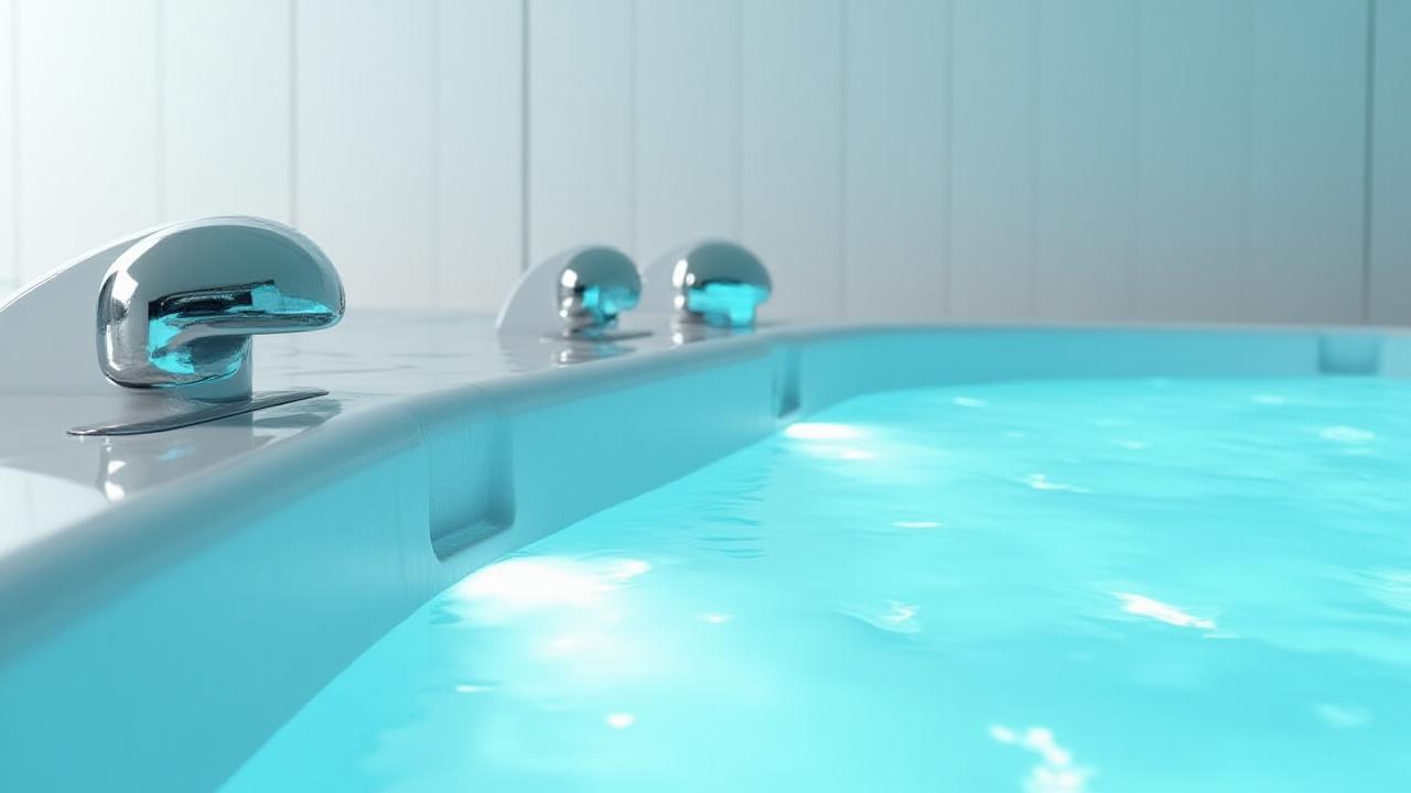 첨단 아쿠아 마사지 제트 장비 클로즈업